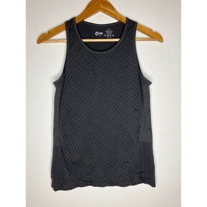 Zyia Active Women's Small Gray Zig Zag Striped Tank Top